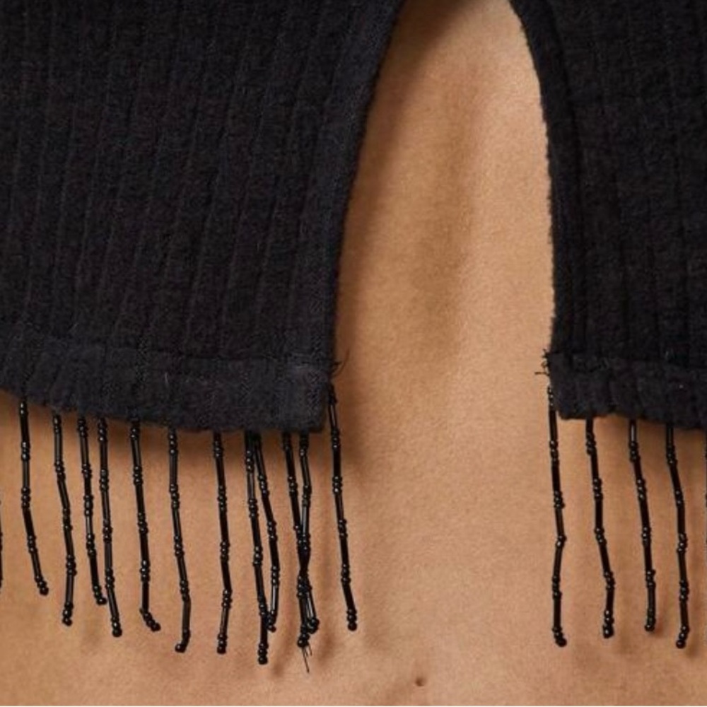 Black Fringe Cardigan - Picture 7 of 10